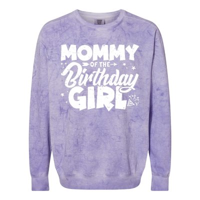 Cute Mommy Of The Birthday Girl Colorblast Crewneck Sweatshirt