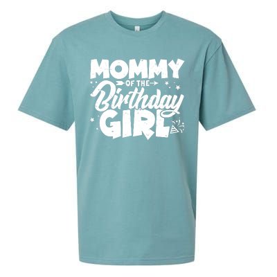 Cute Mommy Of The Birthday Girl Sueded Cloud Jersey T-Shirt