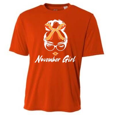 Cute November Girl Birthday Cooling Performance Crew T-Shirt