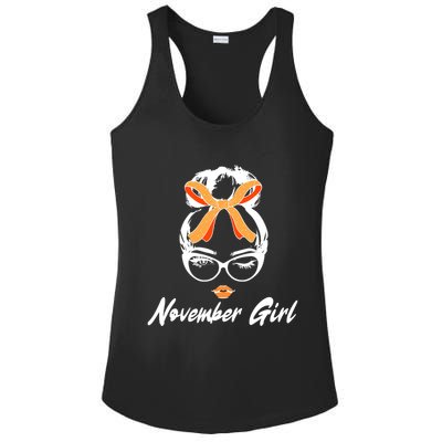 Cute November Girl Birthday Ladies PosiCharge Competitor Racerback Tank