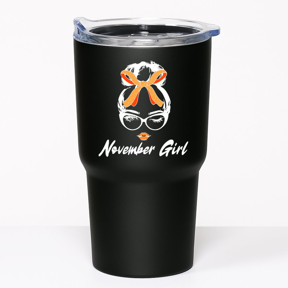 Cute November Girl Birthday Tumbler