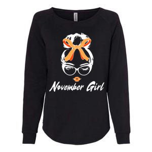 Cute November Girl Birthday Womens California Wash Sweatshirt