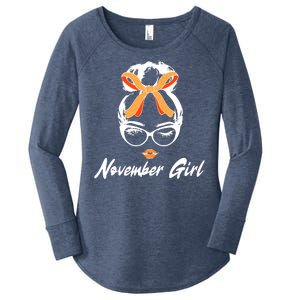 Cute November Girl Birthday Women's Perfect Tri Tunic Long Sleeve Shirt