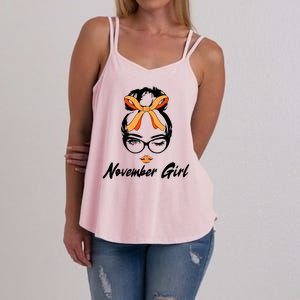 Cute November Girl Birthday Women's Strappy Tank