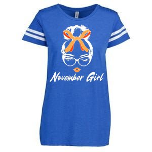 Cute November Girl Birthday Enza Ladies Jersey Football T-Shirt