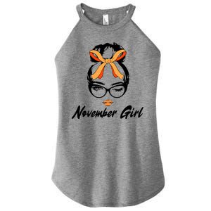 Cute November Girl Birthday Women's Perfect Tri Rocker Tank