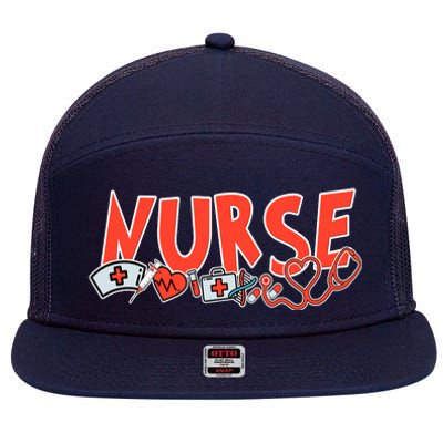 Cute Nurse Day 7 Panel Mesh Trucker Snapback Hat