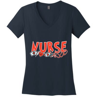 Cute Nurse Day Women's V-Neck T-Shirt