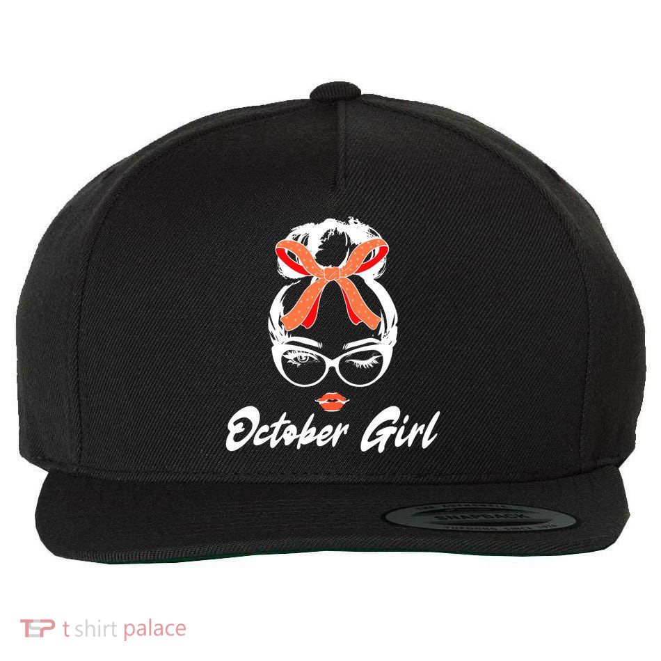 Cute October Girl Birthday Wool Snapback Cap