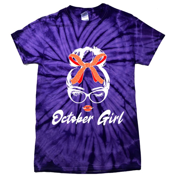 Cute October Girl Birthday Tie-Dye T-Shirt