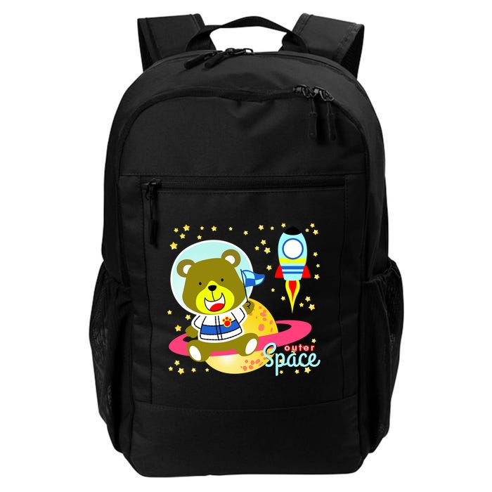Cute Outer Space Bear Astronaut Backpack