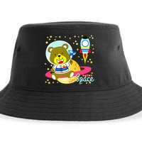 Cute Outer Space Bear Astronaut Sustainable Bucket Hat
