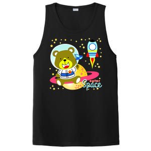 Cute Outer Space Bear Astronaut PosiCharge Competitor Tank