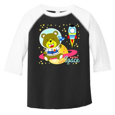 Cute Outer Space Bear Astronaut Toddler Fine Jersey T-Shirt