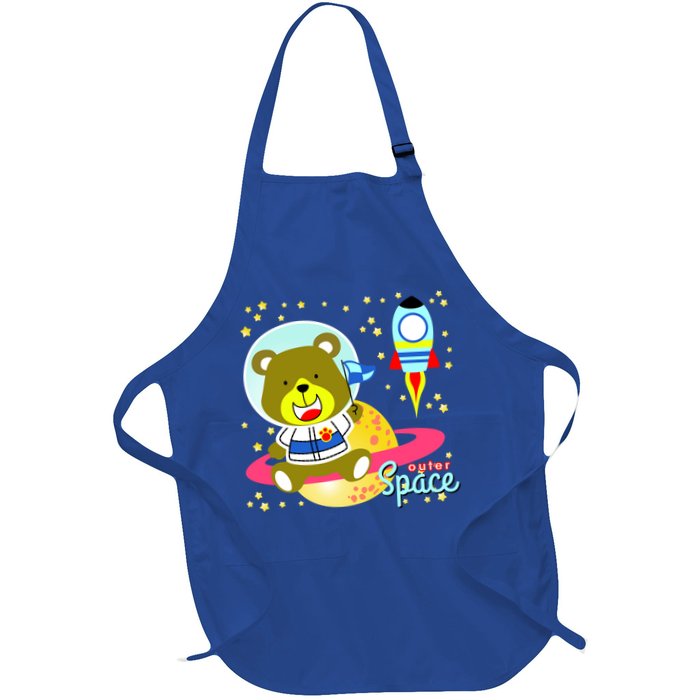 Cute Outer Space Bear Astronaut Apron