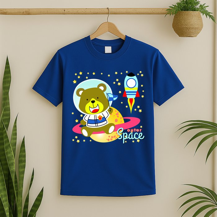 Cute Outer Space Bear Astronaut T-Shirt