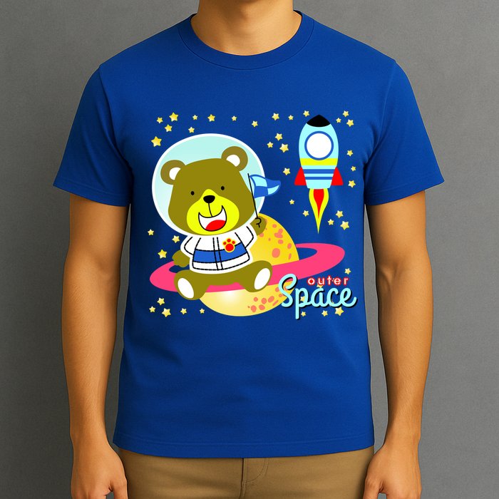 Cute Outer Space Bear Astronaut T-Shirt