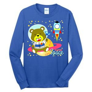 Cute Outer Space Bear Astronaut Tall Long Sleeve T-Shirt