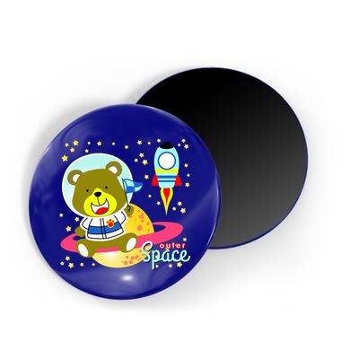 Cute Outer Space Bear Astronaut Magnet