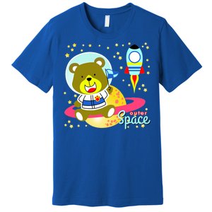 Cute Outer Space Bear Astronaut Premium T-Shirt