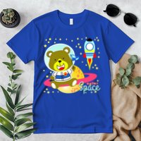 Cute Outer Space Bear Astronaut Premium T-Shirt