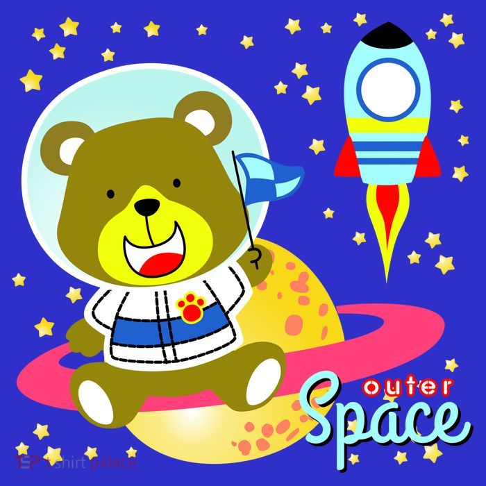 Cute Outer Space Bear Astronaut Premium T-Shirt