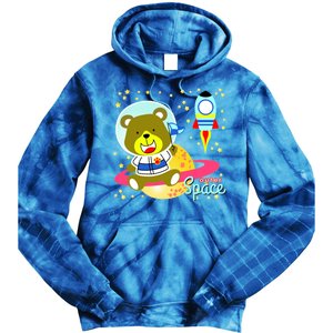 Cute Outer Space Bear Astronaut Tie Dye Hoodie