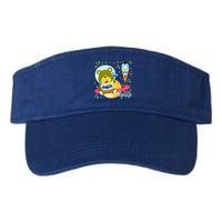 Cute Outer Space Bear Astronaut Valucap Bio-Washed Visor