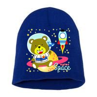 Cute Outer Space Bear Astronaut Short Acrylic Beanie