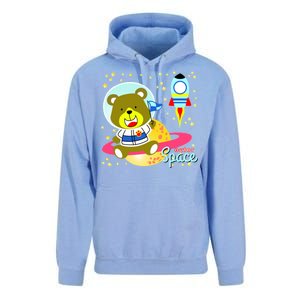 Cute Outer Space Bear Astronaut Unisex Surf Hoodie