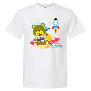 Cute Outer Space Bear Astronaut Garment-Dyed Heavyweight T-Shirt