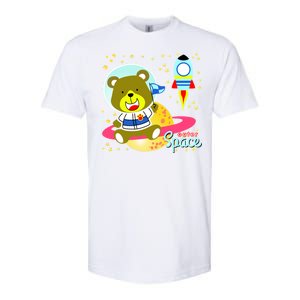 Cute Outer Space Bear Astronaut Softstyle CVC T-Shirt