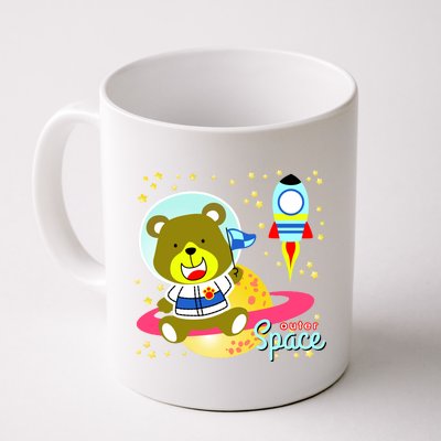 Cute Outer Space Bear Astronaut Coffee Mug