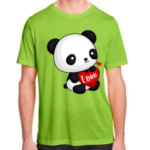 Cute Panda Holding A  Heart Adult ChromaSoft Performance T-Shirt