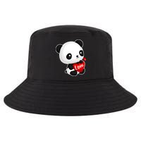 Cute Panda Holding A  Heart Cool Comfort Performance Bucket Hat