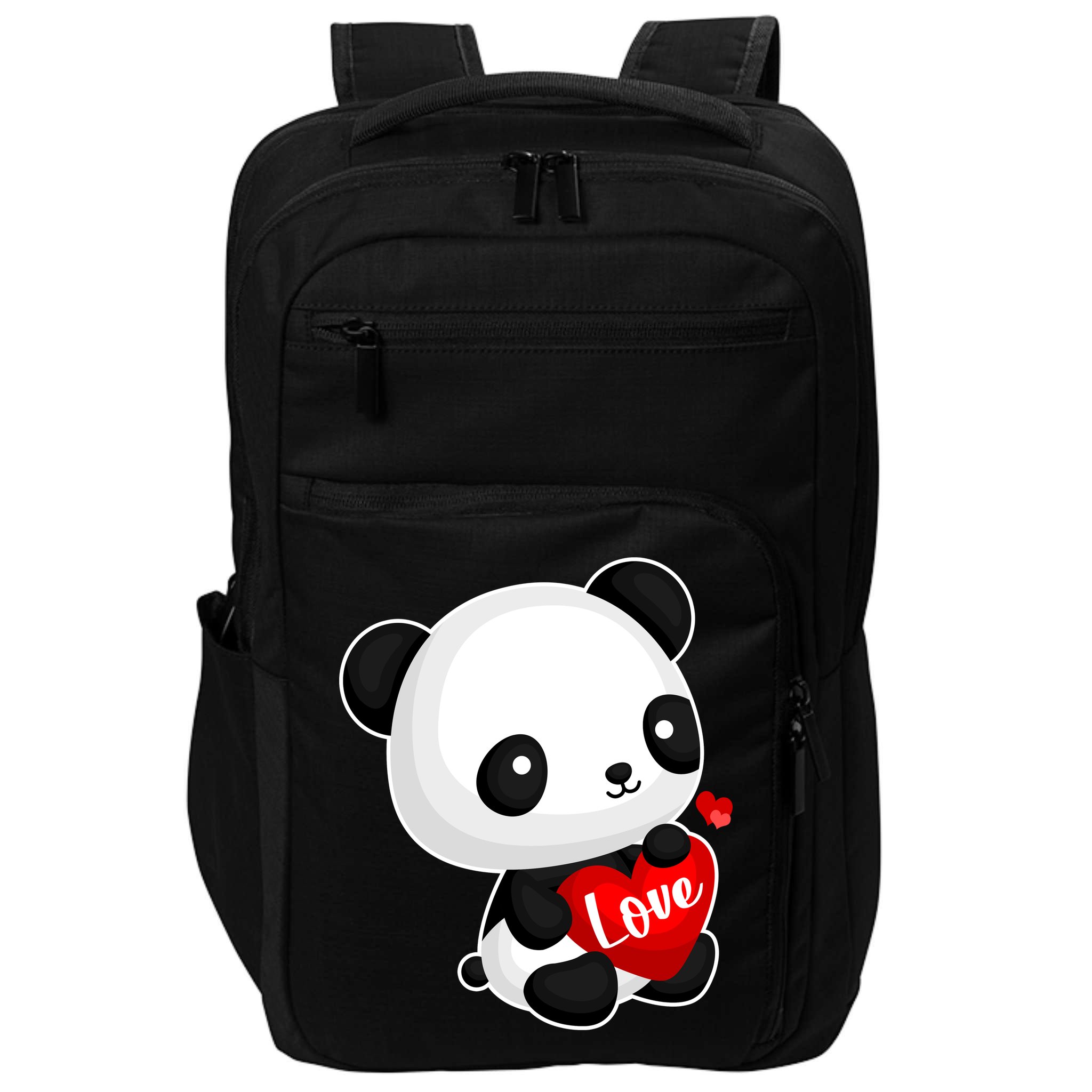 Cute Panda Holding A  Heart Impact Tech Backpack