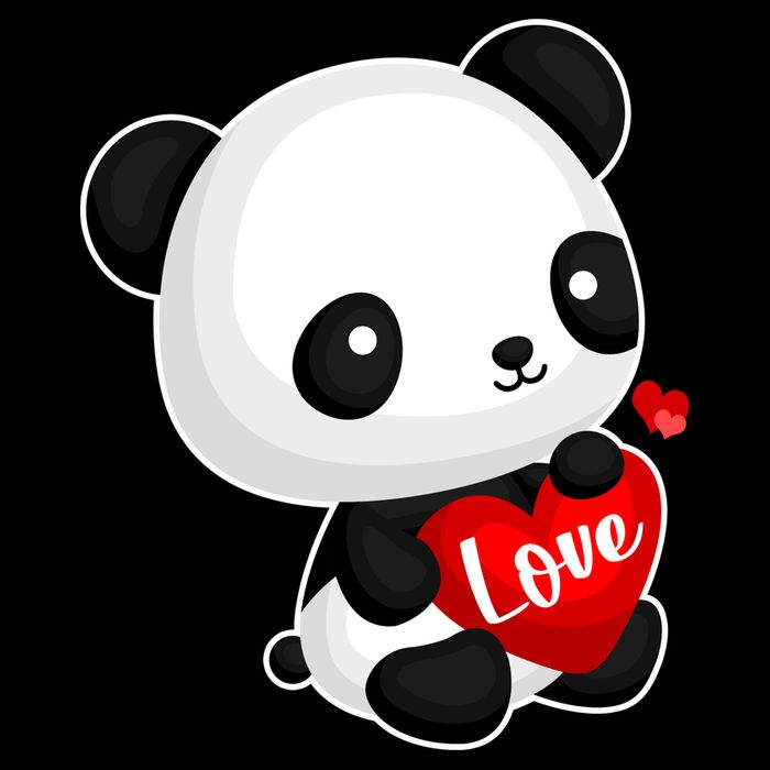 Cute Panda Holding A  Heart Sustainable Bucket Hat