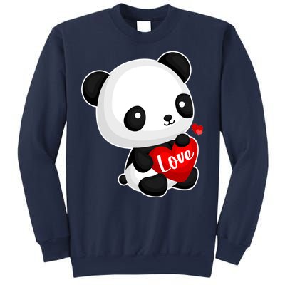 Cute Panda Holding A  Heart Sweatshirt