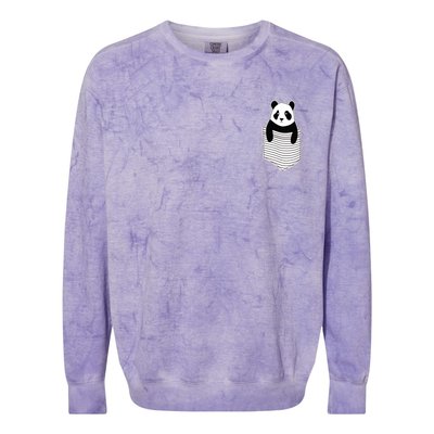 Cute Panda Pocket Colorblast Crewneck Sweatshirt