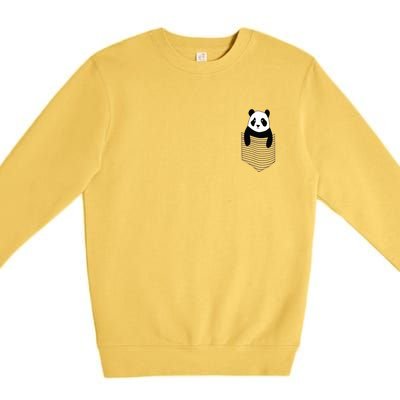 Cute Panda Pocket Premium Crewneck Sweatshirt