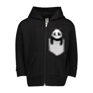 Cute Panda Pocket Toddler Zip Fleece Hoodie