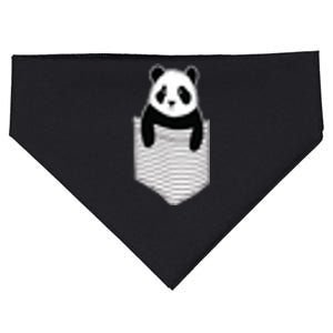 Cute Panda Pocket USA-Made Doggie Bandana