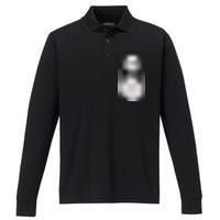 Cute Panda Pocket Performance Long Sleeve Polo