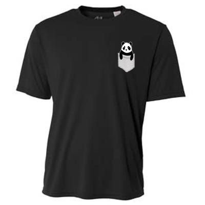 Cute Panda Pocket Cooling Performance Crew T-Shirt