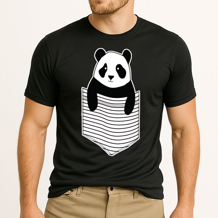 Cute Panda Pocket Cooling Performance Crew T-Shirt