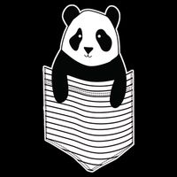 Cute Panda Pocket Cooling Performance Crew T-Shirt