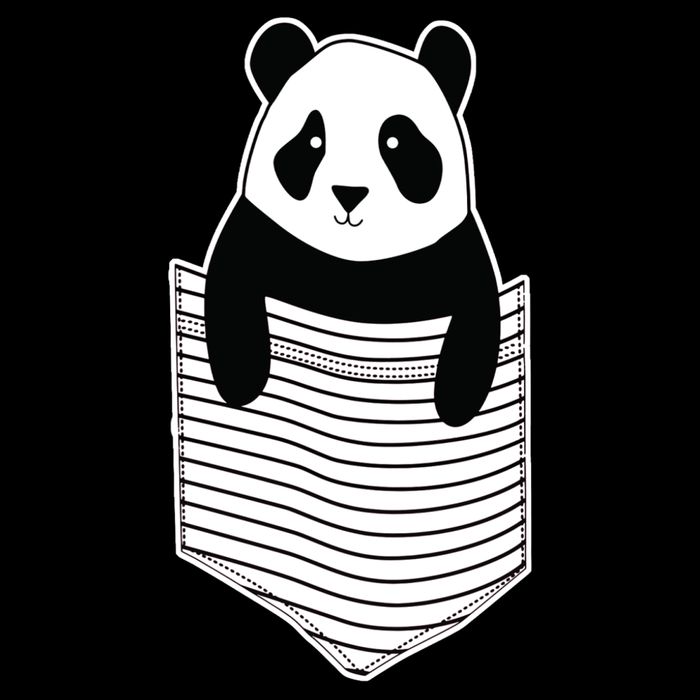 Cute Panda Pocket Cooling Performance Crew T-Shirt