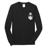 Cute Panda Pocket Long Sleeve Shirt