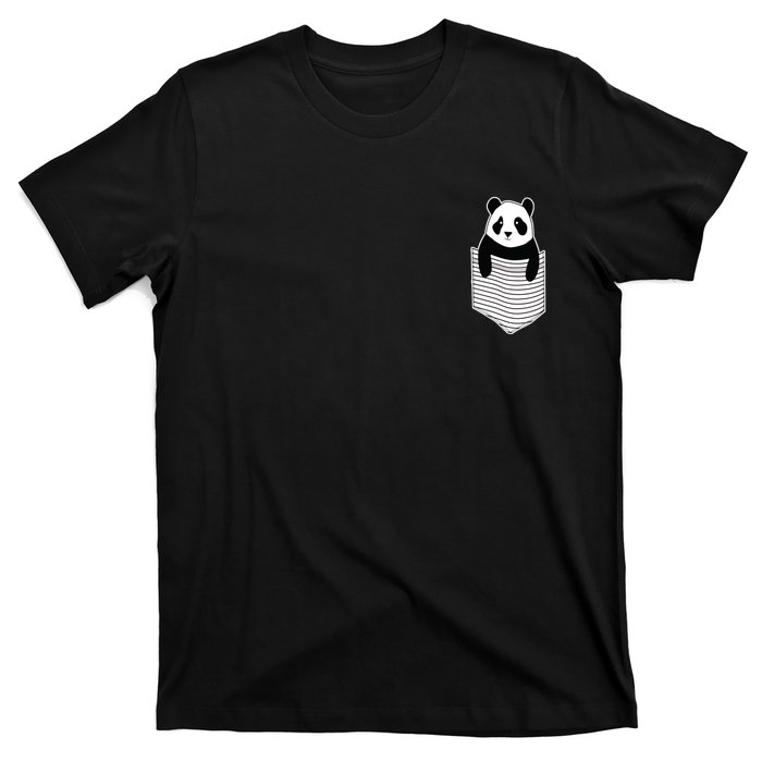 Cute Panda Pocket T-Shirt