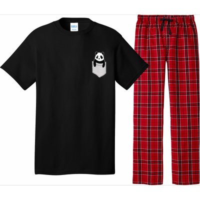 Cute Panda Pocket Pajama Set